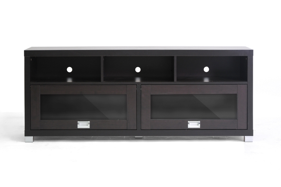 Swindon Modern TV Stand with Glass Doors Affordable Modern Design